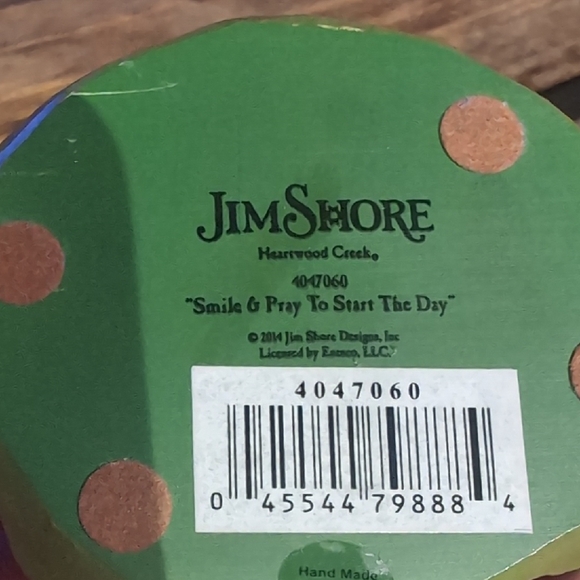 Jim Shore Green and Brown Angel Figurine - Picture 3 of 3